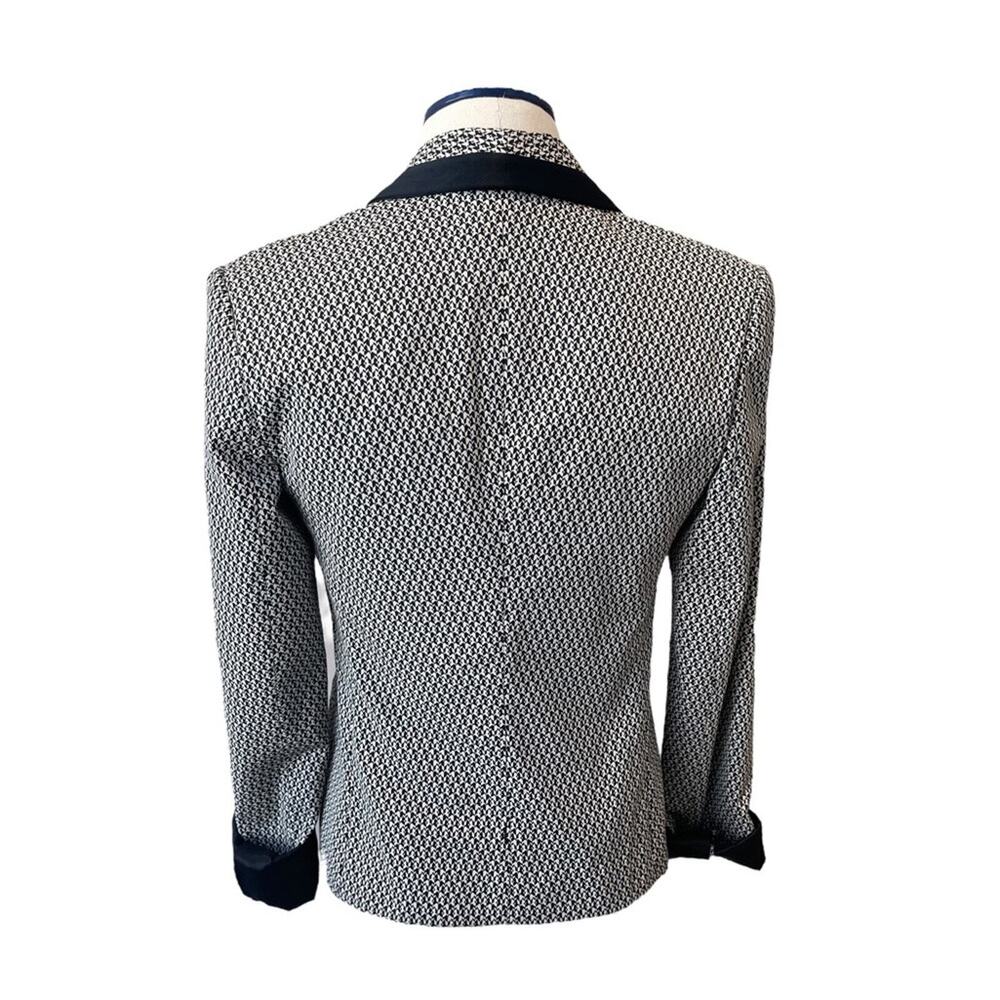 Jason Wu black and white geometric print blazer Size 4 - Picture 3 of 5